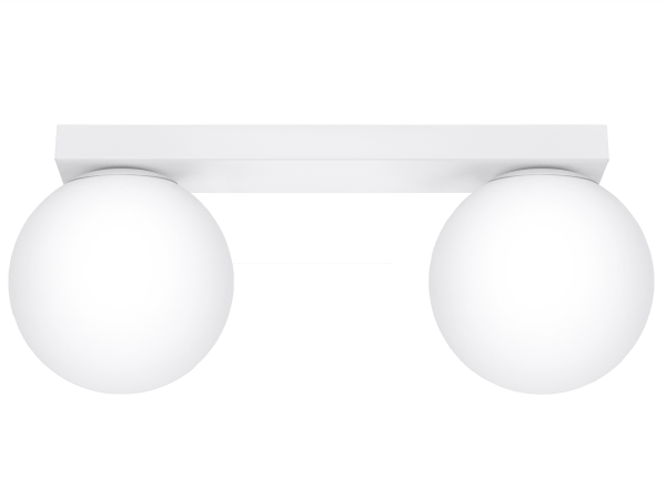 Dwie kule LED na białym tle – widok frontalny