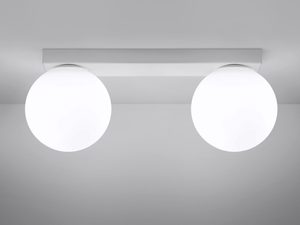 Miniaturka 3 - Widok z boku na listwę z trzema kulami LED – styl glamour