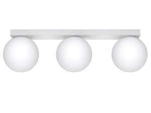 Miniaturka 1 - Nowoczesna lampa z dwiema kulami LED na białej konstrukcji