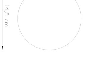 Miniaturka 8 - Wymiarowanie lampy z jedną kulą LED – wysokość 14,5 cm