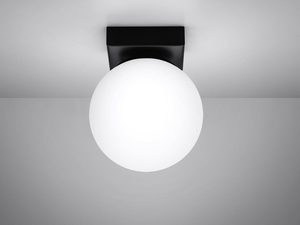 Miniaturka 6 - Czarna podsufitka z mleczną kulą LED – styl industrialny