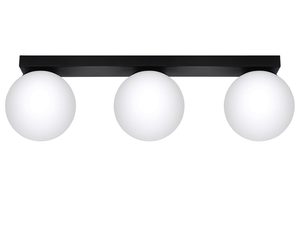 Miniaturka 4 - Mleczne kule LED – widok z dołu przy czarnej konstrukcji