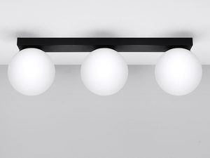 Miniaturka 5 - Czarna listwa z trzema równymi kulami LED – detal aranżacyjny