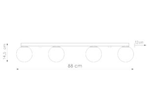 Miniaturka 7 - Lampa z kulami LED o długości 88 cm – schemat techniczny