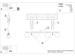 Miniaturka 8 - Schemat montażu technicznego listwy z Schemat montażu technicznego listwy z czteroma punktami