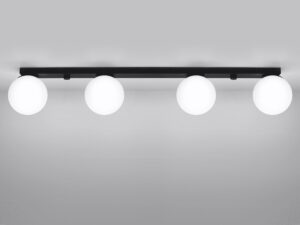 Miniaturka 6 - Czarna listwa z czteroma mlecznymi kulami – widok z dołu