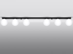 Miniaturka 5 - Biała wersja lampy z kulami LED zawieszonymi równolegle