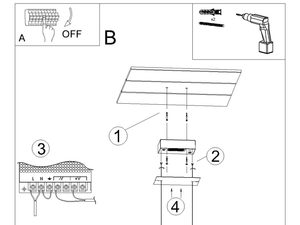 Miniaturka 25 - Techniczny rysunek montażu nowoczesnej lampy LED