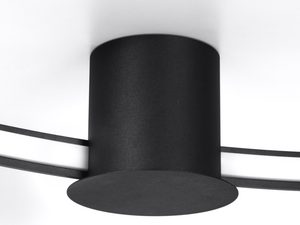 Miniaturka 7 - Nowoczesna lampa sufitowa LED z czarnym kloszem, minimalistyczny styl