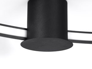 Miniaturka 24 - Nowoczesna lampa sufitowa LED z czarnym cylindrycznym mocowaniem