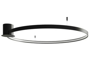 Miniaturka 11 - Elegancka lampa sufitowa LED z białym kloszem i czarnym akcentem