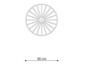 Miniaturka 9 - Okrągły rysunek lampy z jedną centralną żarówką – model techniczny