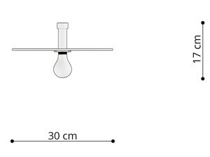 Miniaturka 6 - Profil boczny lampy z żarówką na wysokości 30 cm