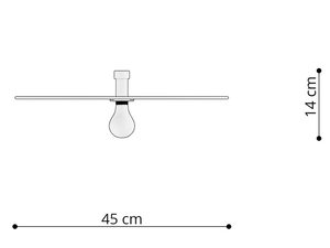 Miniaturka 5 - Profil techniczny z lampą o średnicy 45 cm z żarówką