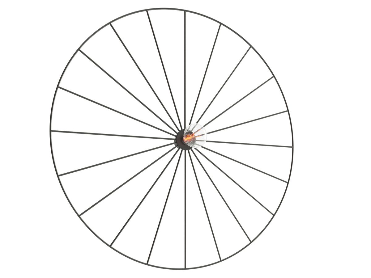 Szlachetny Kinkiet/Plafon z Metalową Obwódką SUD