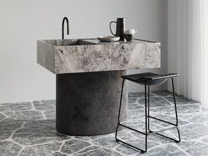 Miniaturka 1 - Industrialna lampa sufitowa z cienkimi promieniami nad wyspą