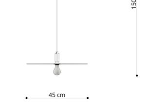 Miniaturka 4 - Techniczny rysunek zawieszenia lampy z żarówką na kablu