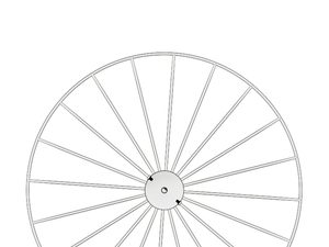 Miniaturka 5 - Rzut z góry na czarną lampę sufitową z promieniowym układem ramion