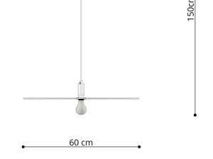 Miniaturka 4 - Rysunek techniczny wysokości zawieszenia lampy sufitowej