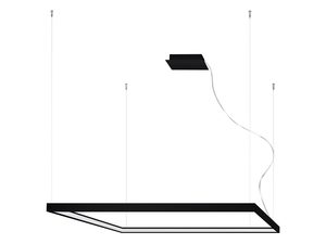 Miniaturka 5 - Rysunek techniczny czarnej lampy LED z wymiarami