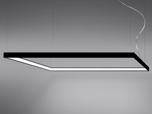 Miniaturka 7 - Cienka czarna oprawa LED z efektem zawieszenia w powietrzu