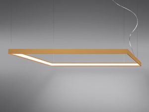 Miniaturka 15 - Lampa LED złota z miękkim światłem w nowoczesnym wnętrzu