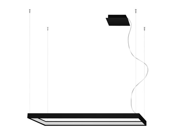 Rysunek techniczny z montażem lampy LED na sufit