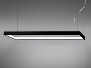 Miniaturka 9 - Lampa LED w czarnej ramie zawieszona przy suficie