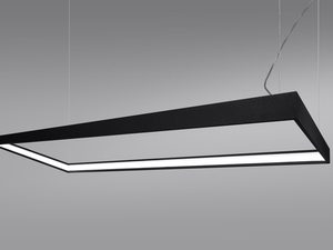 Miniaturka 7 - Nowoczesna czarna lampa LED z geometryczną linią światła