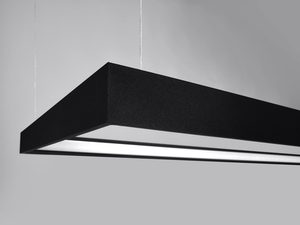 Miniaturka 6 - Krawędź czarnej lampy LED z teksturą i minimalistycznym stylem