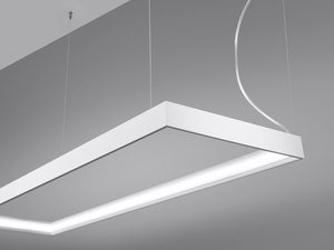Miniaturka 22 - Biała lampa LED wisząca na cienkich przewodach