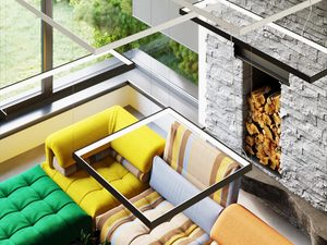 Miniaturka 16 - Nowoczesny żyrandol LED w przestronnym wnętrzu z widokiem