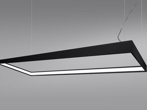 Miniaturka 12 - Lampa LED w czarnej ramie zamontowana przy suficie