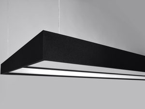 Miniaturka 13 - Czarna lampa LED z nowoczesną linią świetlną pod sufitem