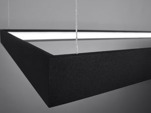 Miniaturka 14 - Czarny profil lampy LED zbliżenie na narożnik i światło