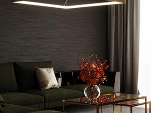 Miniaturka 7 - Złota lampa LED wisząca