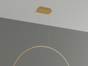 Miniaturka 1 - Oświetlenie LED z okrągłym, złotym wykończeniem do nowoczesnych wnętrz