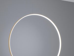 Miniaturka 2 - Minimalistyczna lampa wisząca LED, okrągła forma, biała rama