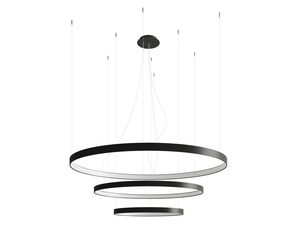 Miniaturka 6 - Czarna lampa LED z trzema poziomami pierścieni świetlnych