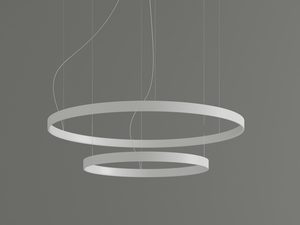 Miniaturka 13 - Nowoczesna biała lampa wisząca LED z trzema pierścieniami