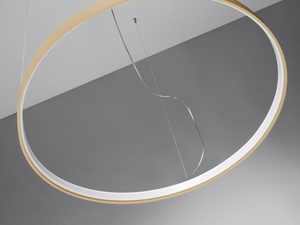 Miniaturka 13 - Nowoczesna złota lampa LED z białym światłem