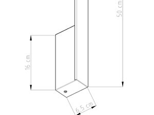 Miniaturka 25 - Rysunek techniczny z wymiarami lampy LED do łazienki