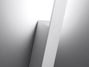 Miniaturka 21 - Zbliżenie na białą krawędź lampy LED z miękkim światłem