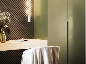 Miniaturka 7 - Pionowa lampa LED zamontowana w zielonym wnętrzu