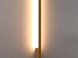 Miniaturka 19 - Wąska lampa pionowa LED zamontowana na ścianie