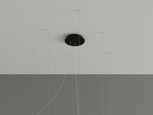 Miniaturka 7 - Nowoczesna lampa sufitowa LED z trzema czarnymi pierścieniami