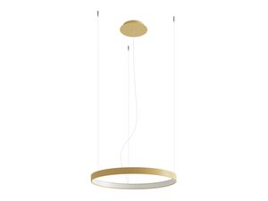 Miniaturka 37 - Okrągła lampa LED w złotym kolorze do minimalistycznych wnętrz