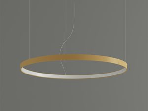 Miniaturka 1 - Lampa wisząca LED z okrągłym pierścieniem do nowoczesnego salonu