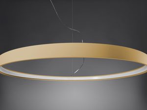 Miniaturka 5 - Okrągła lampa LED w złotym wykończeniu do eleganckich wnętrz