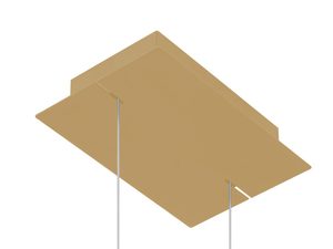 Miniaturka 6 - Lampa LED wisząca z cienką złotą ramą do luksusowego wnętrza